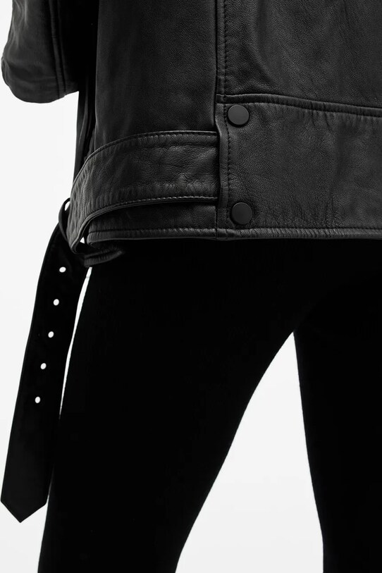 Одежда Кожаная куртка AllSaints BILLIE EMB W137LB чёрный