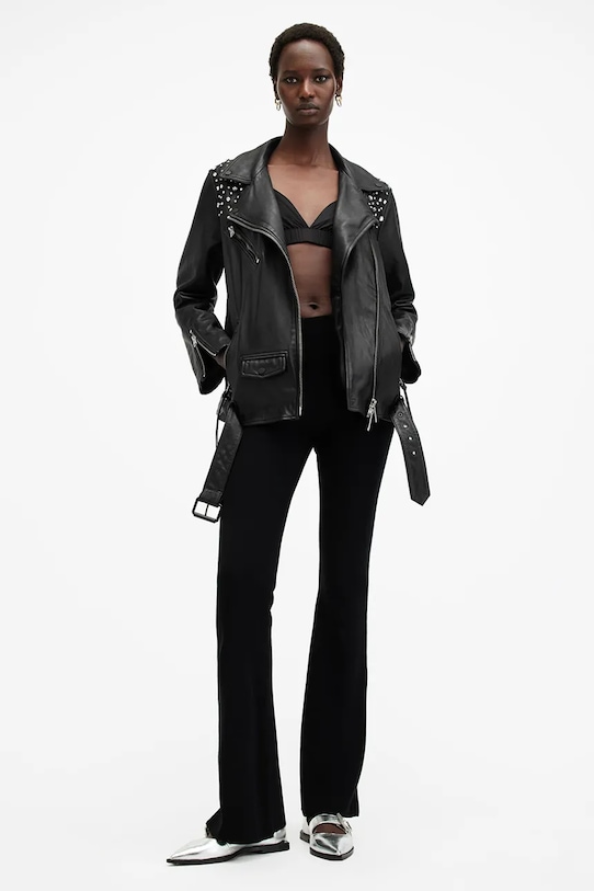 AllSaints geaca de piele BILLIE EMB W137LB