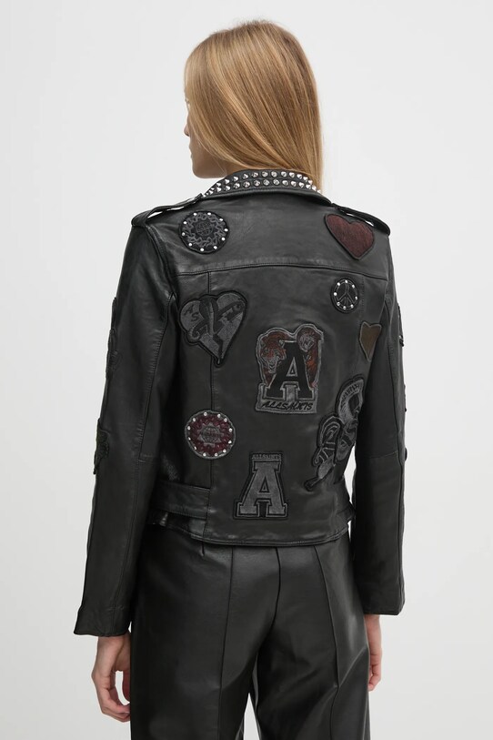 Одяг Шкіряна куртка AllSaints COLLEGE W138LB чорний
