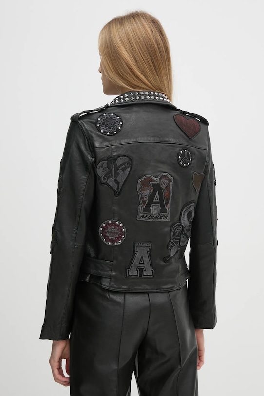 Дрехи Кожено яке AllSaints COLLEGE W138LB черен