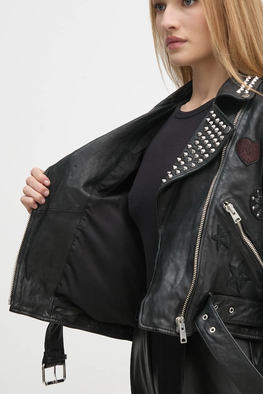 Кожено яке AllSaints COLLEGE W138LB