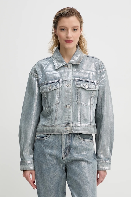 Gestuz kurtka jeansowa bez kaptura niebieski 10909680