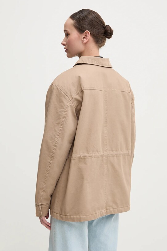 Îmbrăcăminte Guess Jeans jachetă de bumbac W5RL40.WGYN1 bej