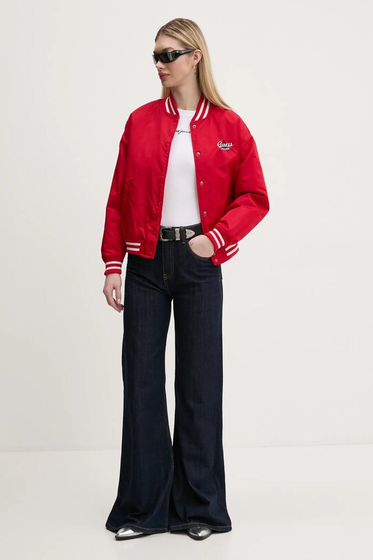 Куртка-бомбер Guess Jeans W5RL43.WHAA2 красный SS25