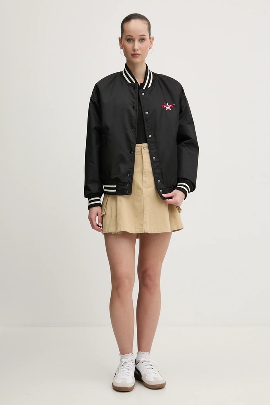 Guess Jeans kurtka bomber W5RL43.WHAA2 czarny SS25