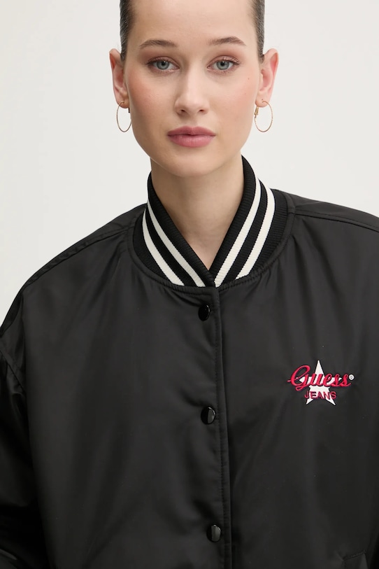 Guess Jeans kurtka bomber czarny W5RL43.WHAA2
