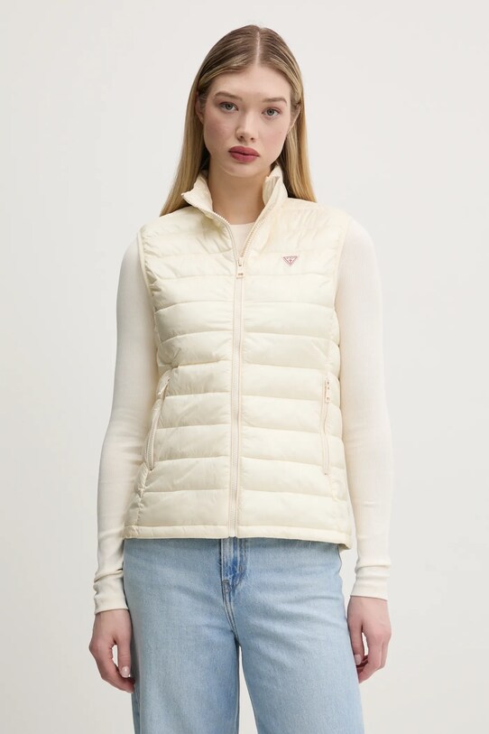 Безрукавка Guess Jeans з підкладкою бежевий W5RN55.WHAB2