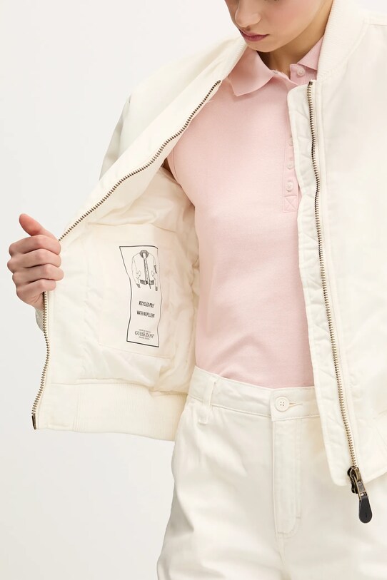 Guess Jeans kurtka bomber W5RL81.WHAA2 beżowy