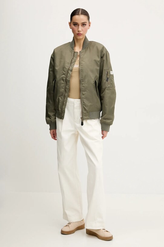 Guess Jeans kurtka bomber W5RL81.WHAA2 zielony SS25