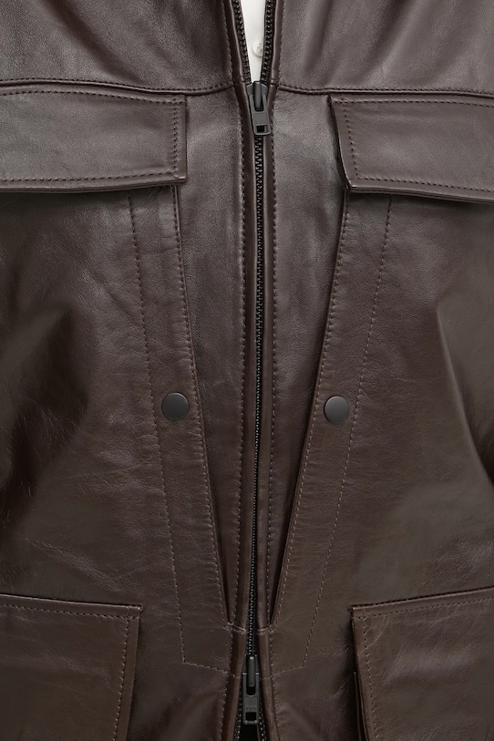 Victoria Beckham kurtka skórzana 1125LJK006091A brązowy