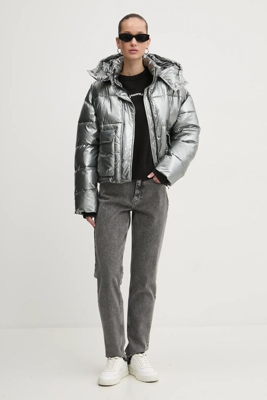Karl Lagerfeld Jeans geaca A1W15017 argintiu SS25