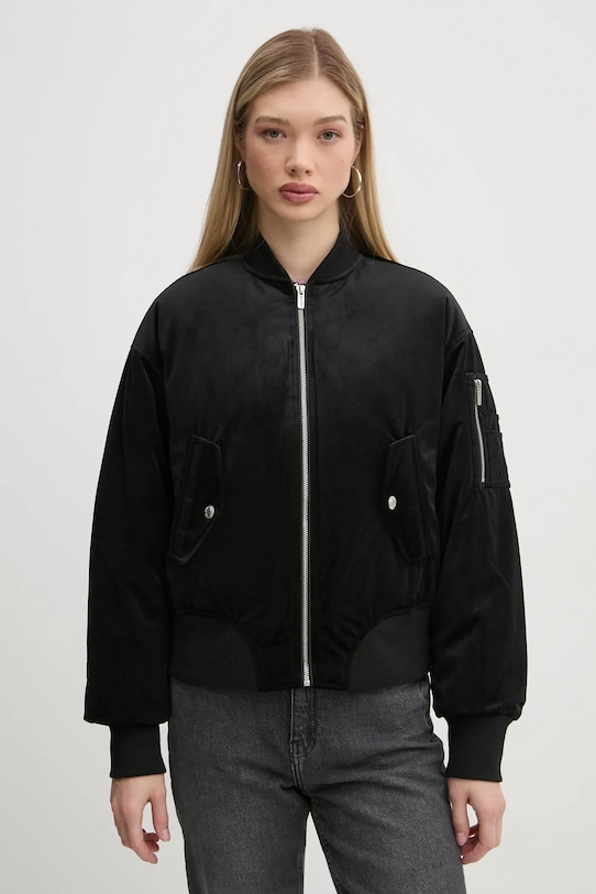 Bunda Karl Lagerfeld Jeans oversize čierna A1W15010