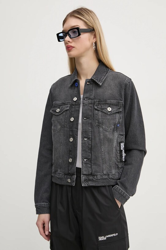 Karl Lagerfeld Jeans geacă din denim necaptusit gri A1W14012