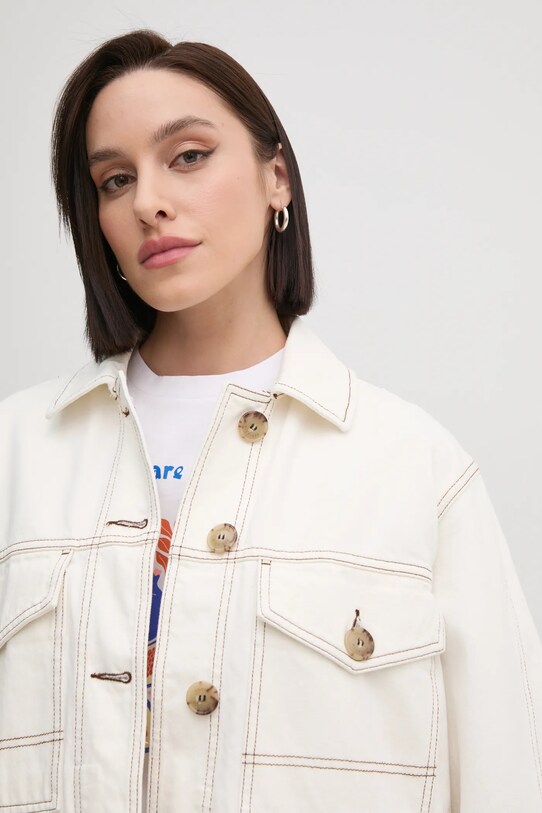 Rifľová bunda Tommy Hilfiger WW0WW43728 béžová