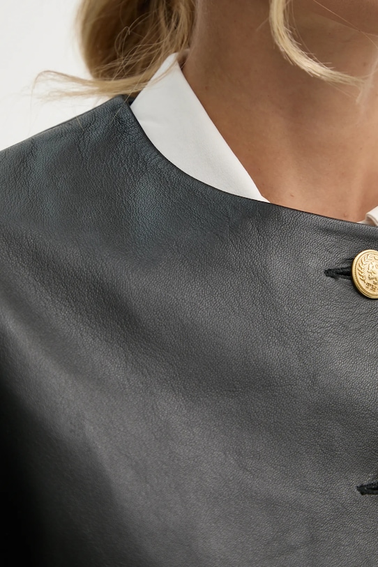 Tommy Hilfiger kurtka skórzana WW0WW43781 czarny