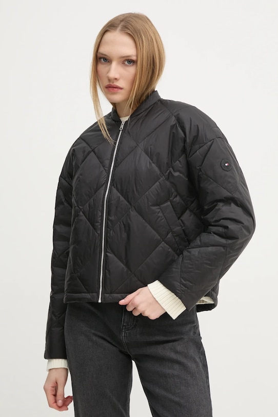 Пухова куртка Tommy Hilfiger пухова легка чорний WW0WW44342