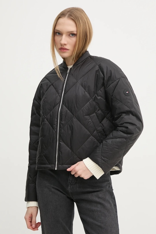 Tommy Hilfiger kurtka puchowa bez kaptura czarny WW0WW44342