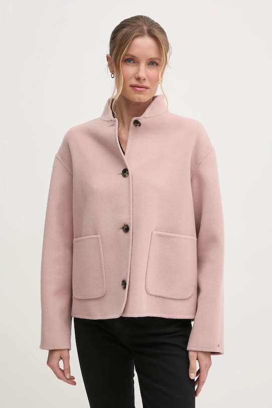 Tommy Hilfiger gyapjú dzseki nem bélelt rózsaszín WW0WW44978