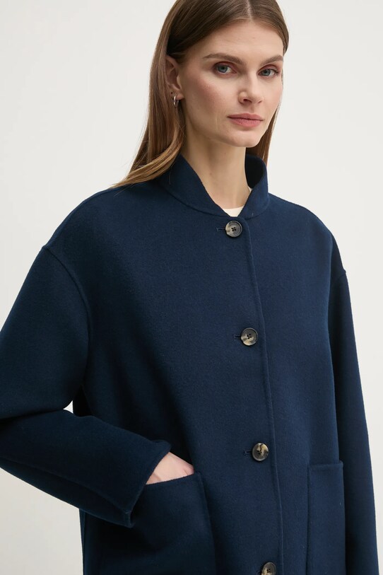 Tommy Hilfiger kurtka wełniana granatowy WW0WW44978