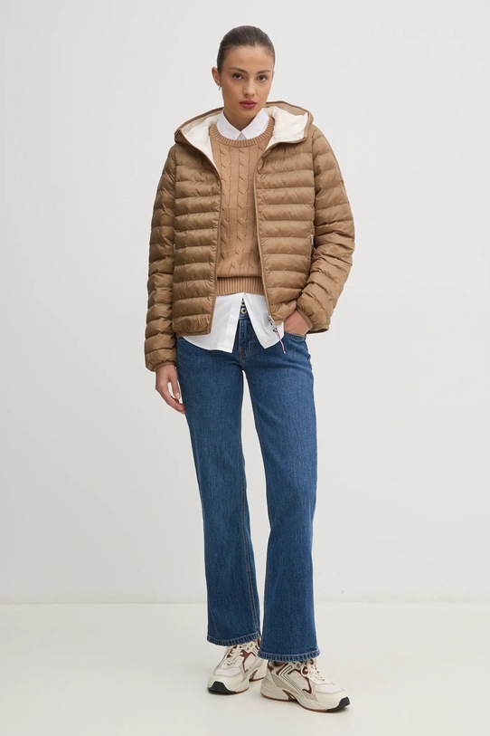 Ρούχα Μπουφάν Tommy Hilfiger WW0WW45317 καφέ