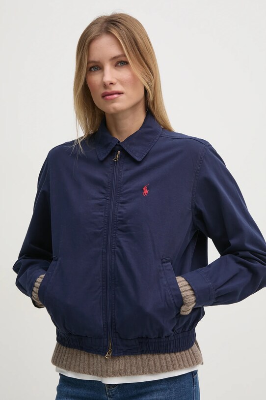 Bavlnená bunda Polo Ralph Lauren tmavomodrá 211934952