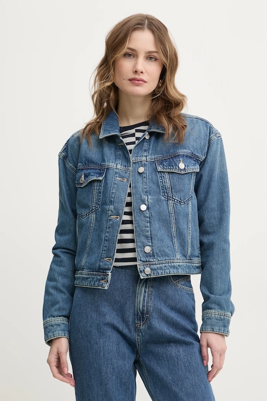 Boss Orange geaca jeans necaptusit albastru 50530831