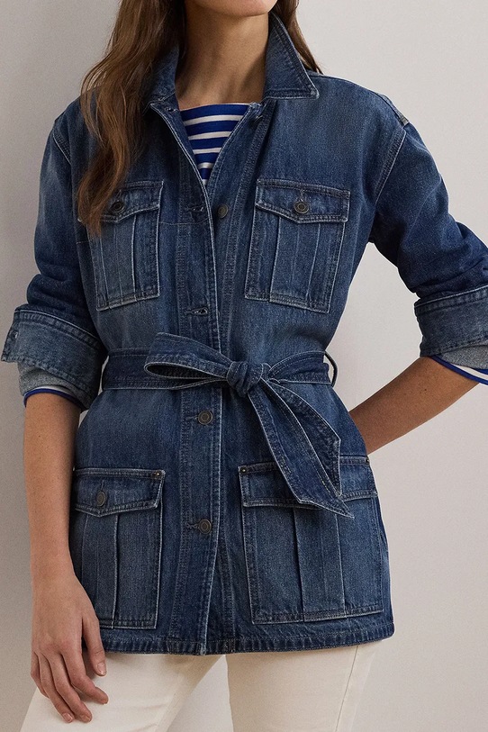 Одяг Джинсова куртка Lauren Ralph Lauren 200957686 блакитний