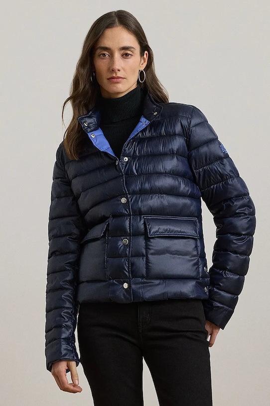 Пухова куртка Lauren Ralph Lauren з підкладкою темно-синій 297967137