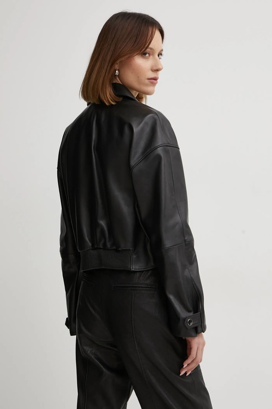 Odzież BOSS kurtka skórzana 50535759 czarny