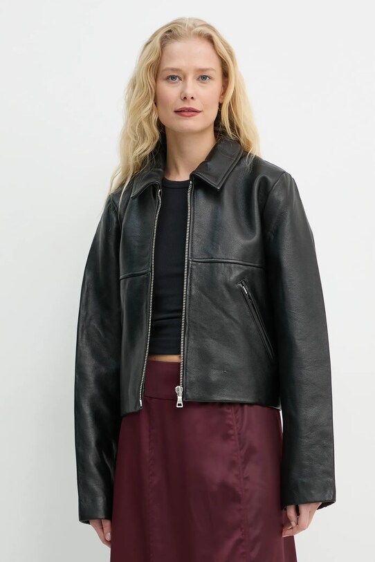 Won Hundred geaca de piele negru 3350.16020