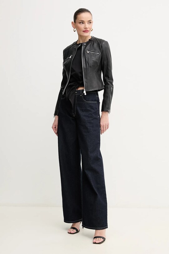 Kožená bunda Pinko 104914.A2HT černá SS25