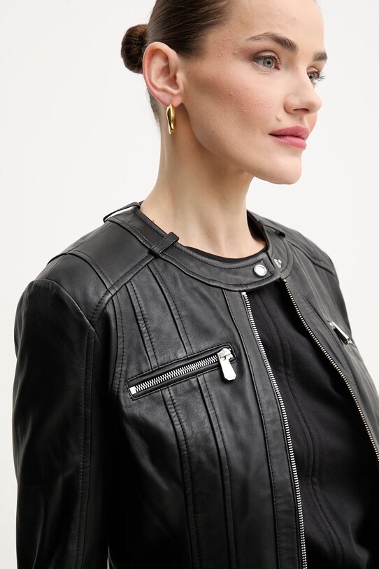 Kožená bunda Pinko černá 104914.A2HT