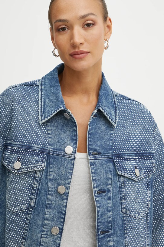 Pinko kurtka bawełniana niebieski 104800.A2GI