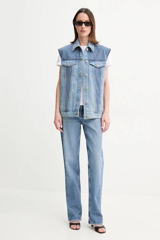 Pinko vestă de blugi 104956.A2F7 albastru SS25