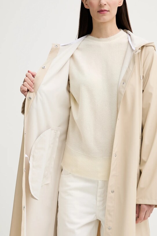 Rains kurtka A-Line Longer W Jacket W3 12040.26 beżowy