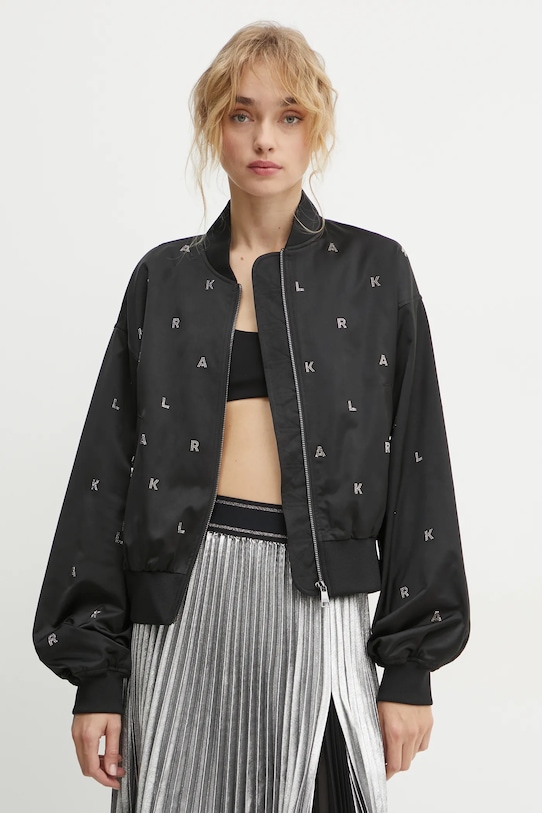 Bunda Karl Lagerfeld nezateplené černá A1W14023