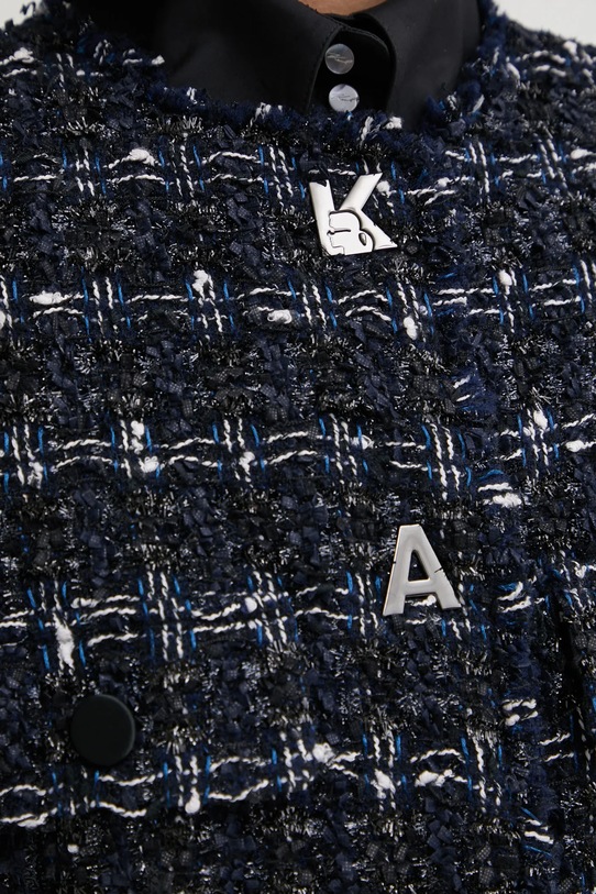 Kaput s primjesom vune Karl Lagerfeld A1W15022 mornarsko plava