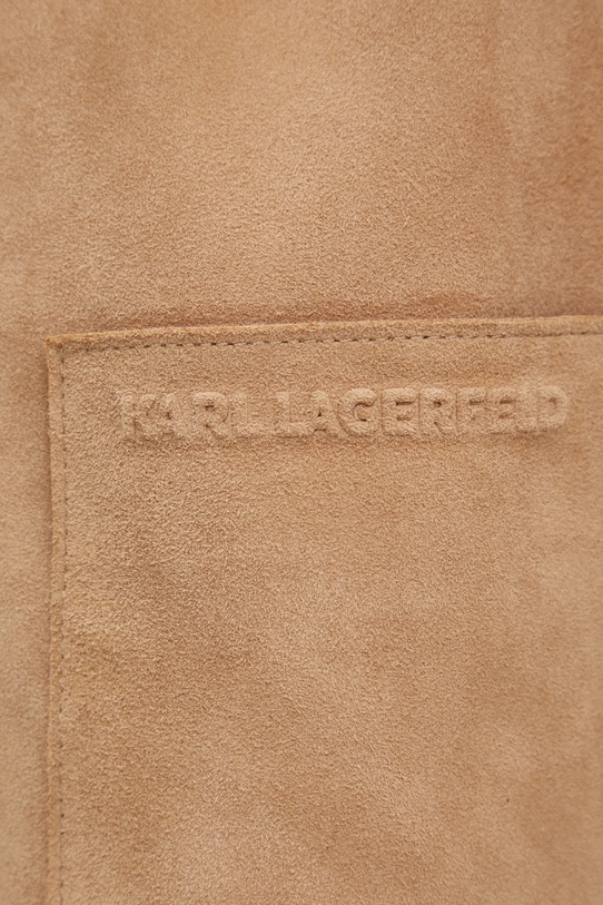 Karl Lagerfeld kurtka skórzana A1W15044 beżowy