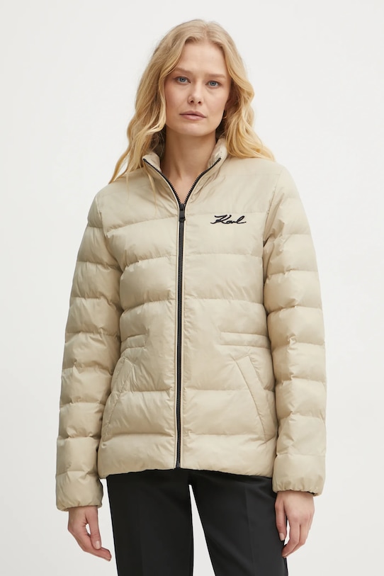 Karl Lagerfeld kurtka bez kaptura beżowy 246W1513