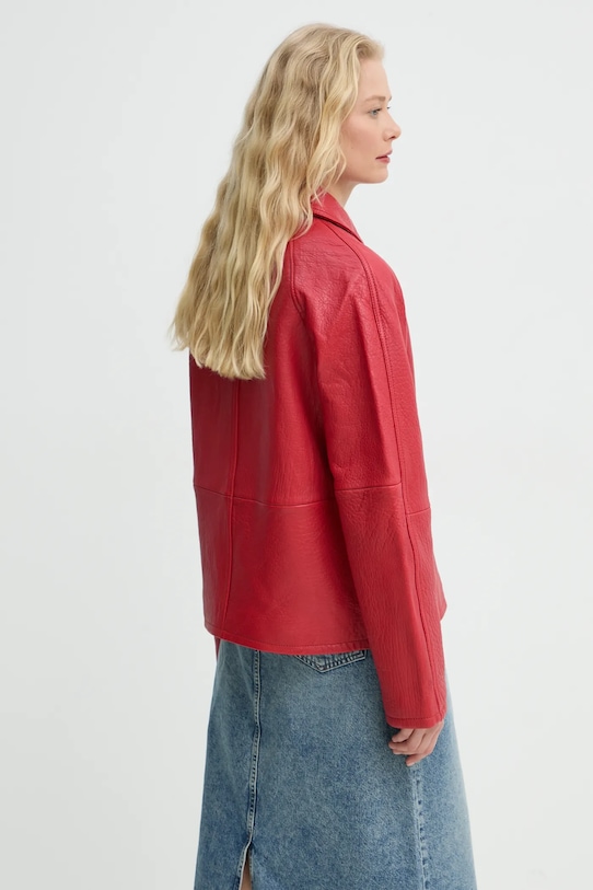 Ruházat Samsoe Samsoe bőrdzseki SANOK F24400104 piros