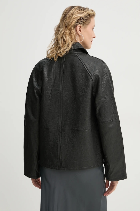 Ruházat Samsoe Samsoe bőrdzseki SANOK F24400104 fekete