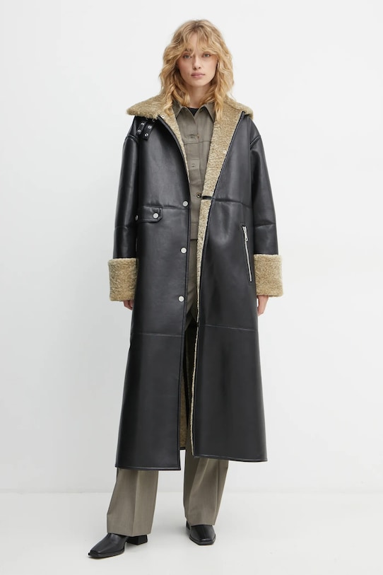 Куртка з домішкою вовни Samsoe Samsoe SAESMELLA F24400130 сірий SS25