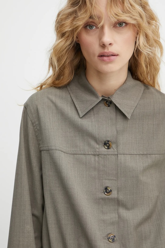 Samsoe Samsoe wool blend jacket SAESMELLA gray F24400130