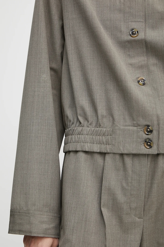 Куртка з домішкою вовни Samsoe Samsoe SAESMELLA F24400130 сірий