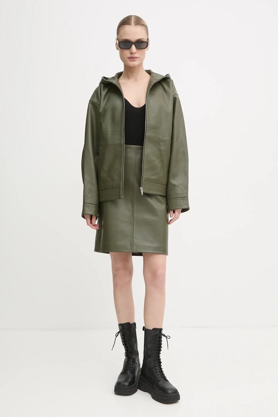 Kožená bunda 2NDDAY Vince 2251512606 zelená ZS25