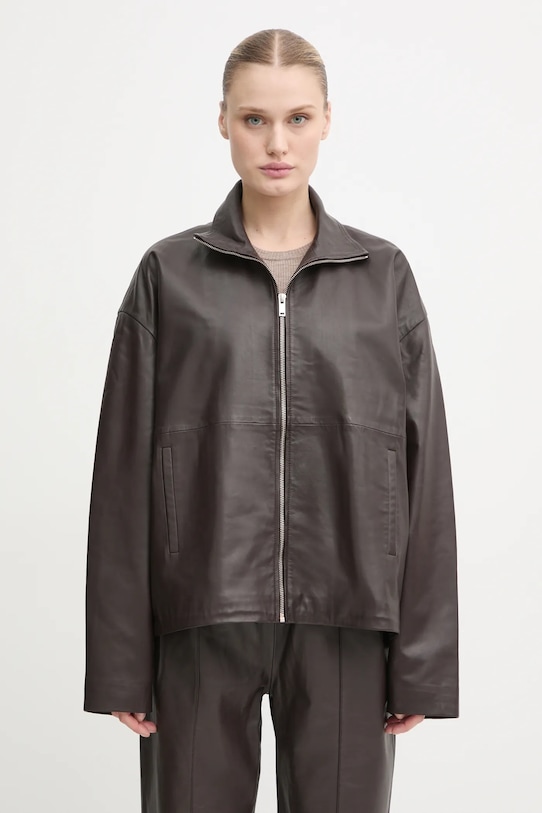 Kožená bunda 2NDDAY Enriqueta usňová koža hnedá 2251512672