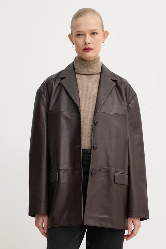 2NDDAY marynarka skórzana Harrison tkanina brązowy 2251515672