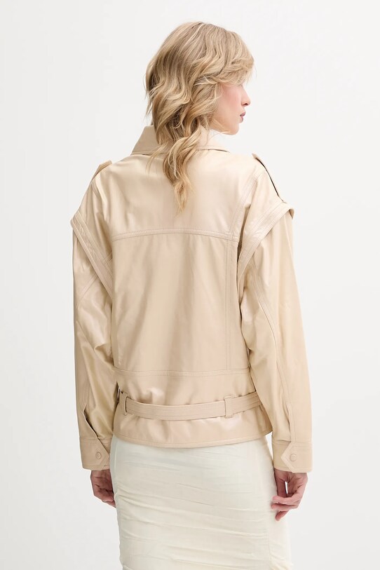 Îmbrăcăminte IRO geacă de piele WM137BOCAR bej