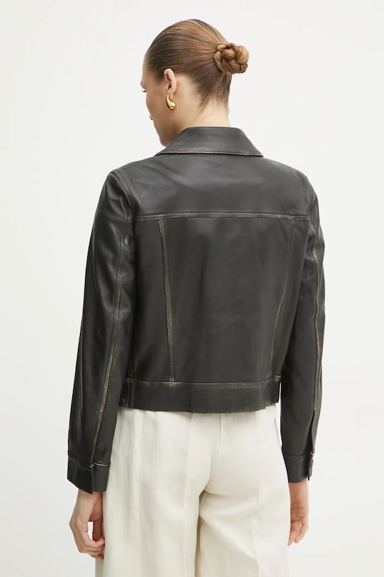 Îmbrăcăminte Liviana Conti geaca de piele F5SX35 negru