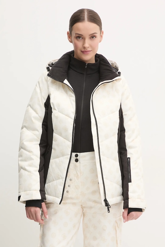 Μπουφάν για σκι Guess μπεζ W4PL3N.WH0K0